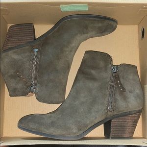 olive green ankle booties
